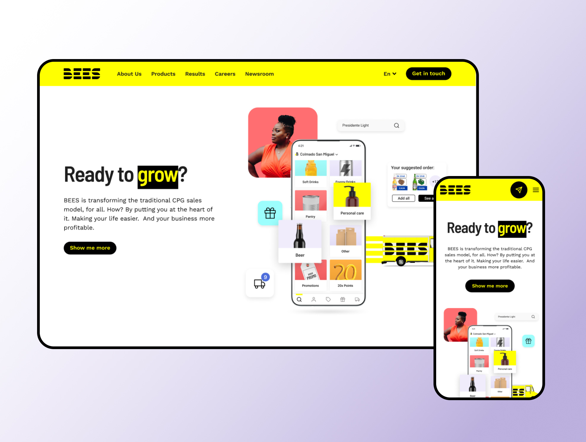 See previous project - BEES Global Website
