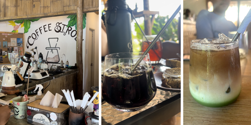Coffees and snacks at Coffee Stroll Siargao